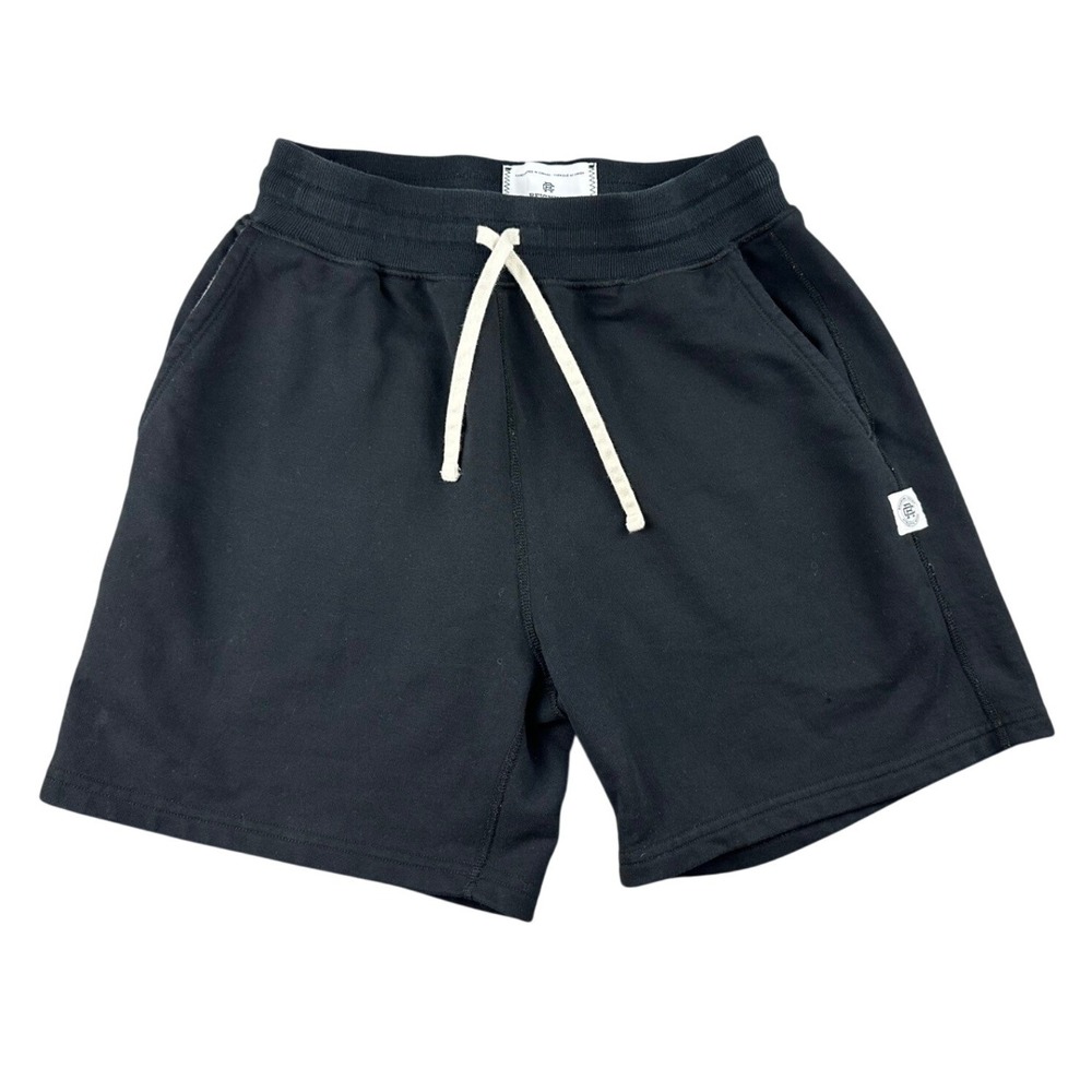Reigning Champ Shorts Men S Black 100% Cotton Canada Made Drawstring Sporty